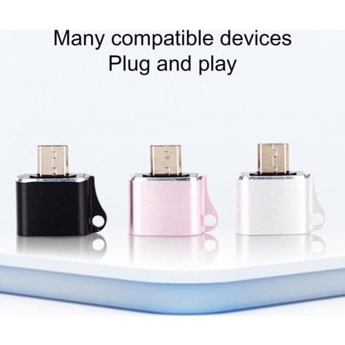 Charger Adapter Charging Data Transmission Mini Micro-USB to USB Female Converter for Mobile Phone