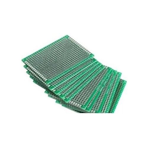 10PCS Double Side Prototype PCB Tinned Universal Breadboard 5x7 cm 50mmx70mm FR4
