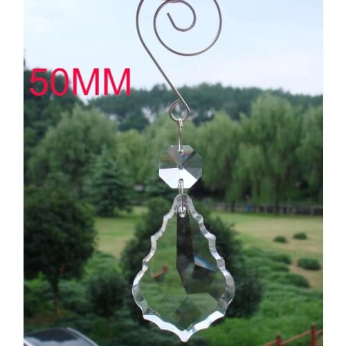 100pcs/lot metal fancy hook+Octagonal beads+Maple Leaf for crystal chandelier hanging pendant free shipping