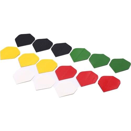 15 Pcs/lot Simple Pure Black PET Dart Flights Fin Tail Nice Dart Flight Dart Accessories High Quality