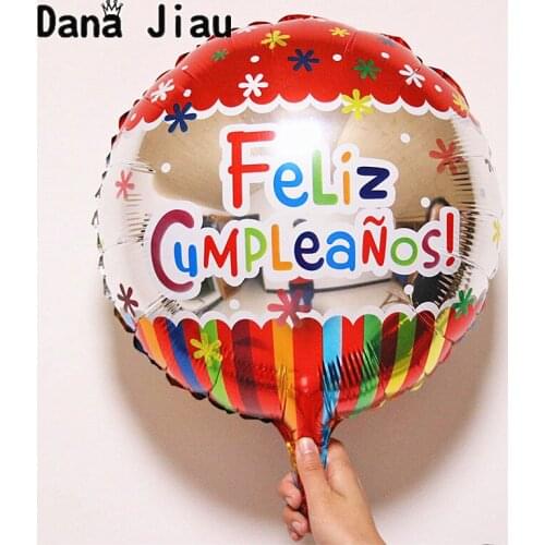18 Inch feliz cumpleanos wedding Balloons Birthday sweet Party Decoration Ballon holiday festival Aluminum Inflatable Foil Ball