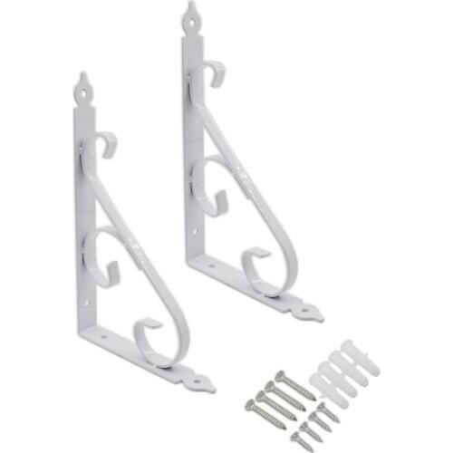 2Pack Shelf Brackets,Wall Mounted Floating Shelf Bracket Hardware,L Brackets for Shelves Heavy Duty Metal Corner Brace 400x255mm