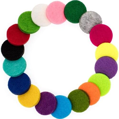 20pcs/lot Oil Pads Colorful 12mm/17mm/22mm/30mm Felt Pads for 20mm/25mm/30mm/38mm Perfume Essential Oil Diffuser Locket