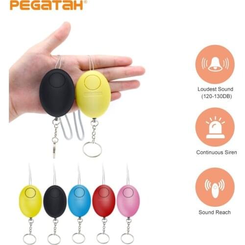 Self Defense Women Alarm 120dB Egg Shape Girl Security Protect Alert Personal Safety Scream Loud Keychain Emergency Alarm