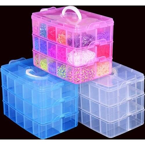 50% Dropshipping!!Plastic Craft Beads Jewellery Storage Organizer Compartment Tool Box Case