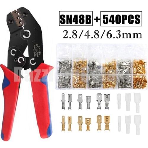 540/480Pcs Assortment Female Male Electrical Spade Wire Butt Connectors Lugs Battery Starter Cable Splice Crimp Terminals Kit
