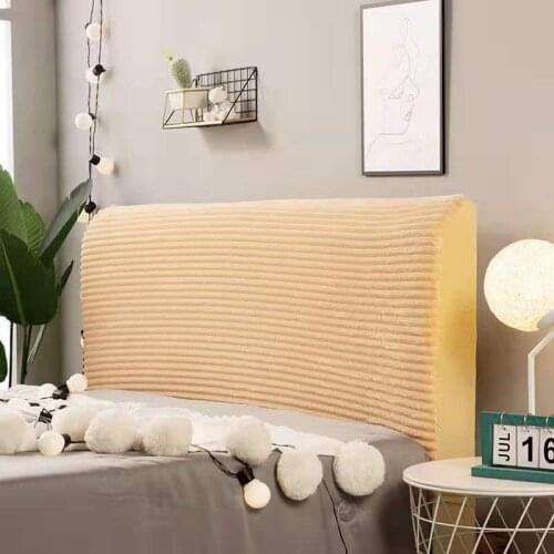 High Elastic All-inclusive Head Bed Cover Modern Brief Soft Headboard Cover Bed Back Dust Protector 220x60cm