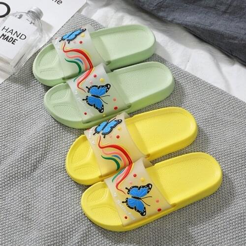 Slippers womens butterfly indoor and outdoor bath non-slip slippers women slippers women shoes 2021