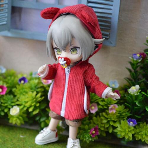 Molly ob11 beauty knot pig mini salon baby dress autumn winter bear coat doll clothes clothes accessories