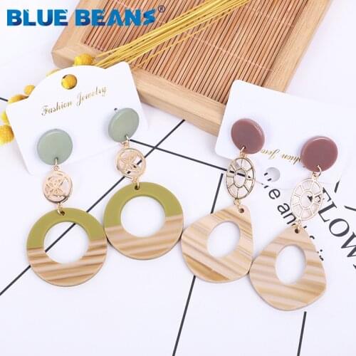 Long Colorful Resin Dangle Earrings Jewelry Fashion Statement Earring Accessories Earing 2020 Drop Earrings for Women Bohemian