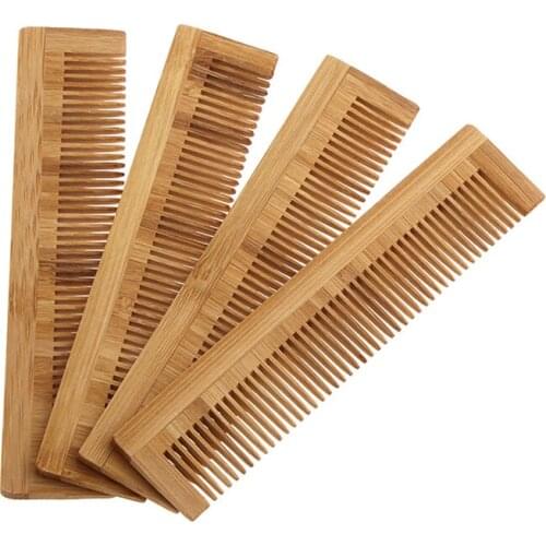Eco Biodegradable 10/30/50/100pcs Natural Bamboo Comb SPA Massage Hair Vent Brush and Beauty Massager Wholesale Hair Care Tools