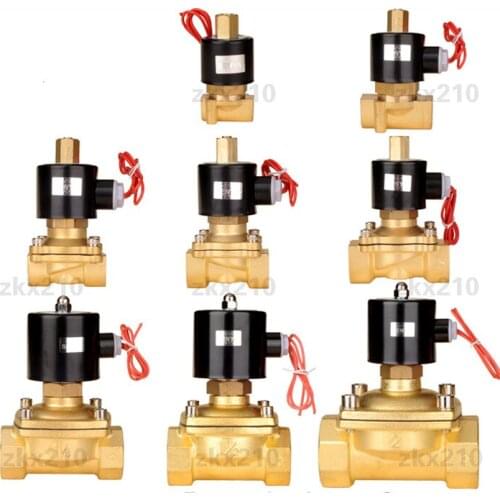 3/4" Brass NORMALLY OPEN Wire Lead Air Water Electric Solenoid Valve Water Air N/O 220VAC 2W-20K
