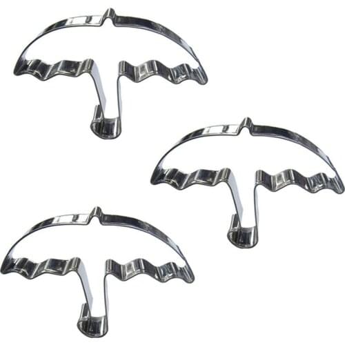 Umbrella shape 3 piece cookie cutting molds, baking tools, cake decorating soft candy tools