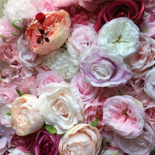 SPR flower wall wedding decor artificial hydrangea wedding flower wall stage backdrop wholesale artificial flower
