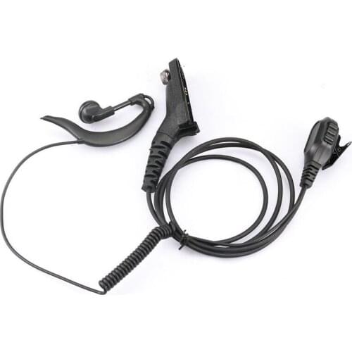 Earhook 102 Curve Earpiece PTT Mic Speaker Headset for Motorola XIR P8268 P8260 P8200 XPR6550 XPR6300 DP3400 APX7000 Radio