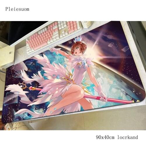 Cardcaptor Sakura padmouse locked edge accessory 900x400mm mouse pad esports gaming enterprise rubber mats large mouse mat gamer