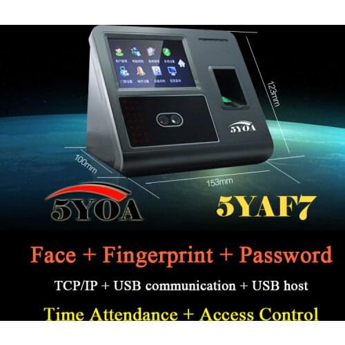 Face Facial TCP IP Attendance Access Control Biometric Time Clock Recorder Employee Digital Electronic Standalone Reader 5YAF7