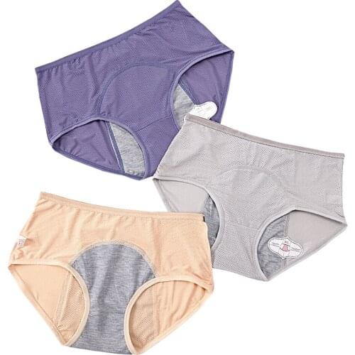 Menstrual Leak Proof Panties Multi Pack Big Size L-5XL Bamboo Viscose Fiber Crotch Brief Sexy Women’s Underwear Female Lingerie