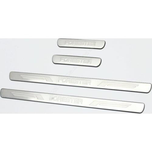 Stainless Steel Door Sill Scuff Plate Guard Sills Protector Trim For 2013 Subaru Forester