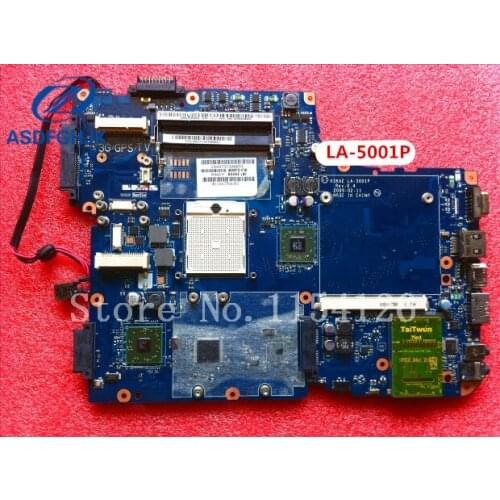 Wholesale laptop motherboard for Toshiba A500 motherboard, LA-5001P 46166351L07 DDR2 Non-integrated 100% tested ok