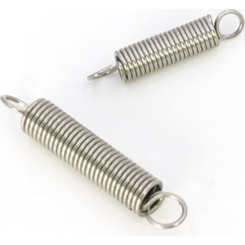 1Pcs WD 1mm 304 Stainless Steel Small tension springs OD 6mm Stretch pull spring line Linear Length 20mm-60mm