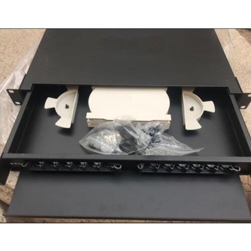 19 inch 12 core ODF Pull type optical fiber distribution frame 12 port Rack Mounted Indoor fibers Distribution Frame Patch Panel