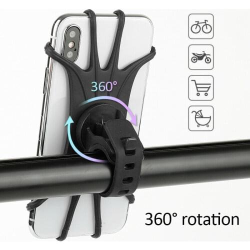 360° Universal about Bicycle MTB Phone Holder Bracket Bike Handlebar Mount for All 4-6.3 inch Samsung iPhone Cell Phone GPS
