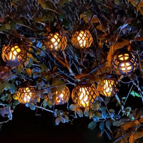 Fairy String Light Solar Powered String Light Eco-friendly Plastic Flickering Flame Fairy Light LED Light for Party