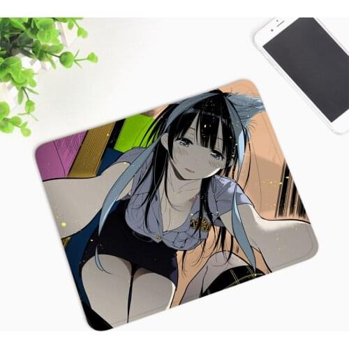 I Will Borrow Her Cosplay Cartoon Mizuhara Chizuru Print Mouse Pad For Computer Laptop Notebook Keyboard Mouse Mat Accessory