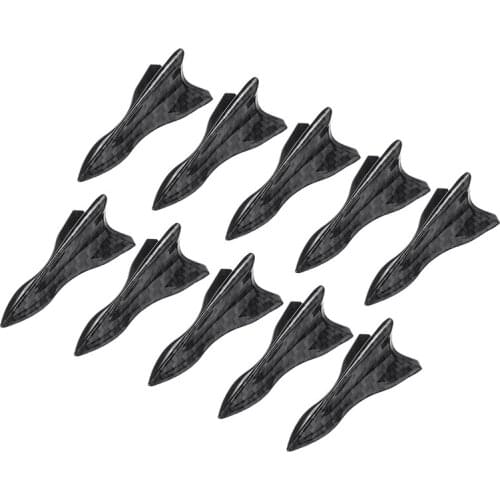 10pcs Shark Fin Diffusers Vortex Generator Black Shark Fin Wings For Car Windscreen Roof Spoiler Bumper Shark Fin Wing Parts