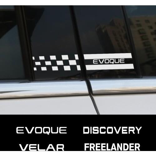 2PCS Car Window B Pillar Auto Stickers Trim Cover Car Styling For Land Rover Discovery 3 4 2 Freelander Evoque Velar Accessories