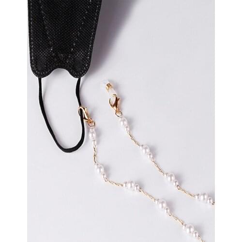 2021 Fashion Metal Glasses Chain Face Mask Hang Rope For Women Anti-slip Gold Beaded Sunglasses Lanyard Accessories Gift