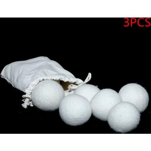 3pcs Premium Wool Dryer Balls Reusable Natural Fabric Softener 5CM Organic Wool Dryer Balls Easy to Handle 2021