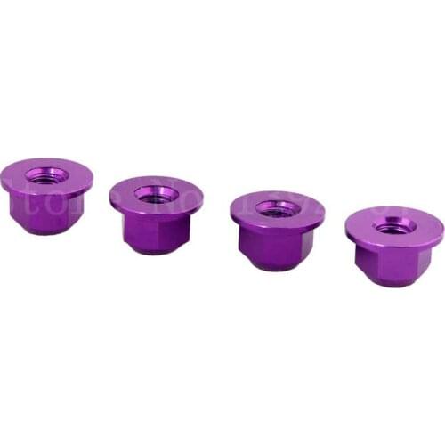 4pcs/lot RC Car HSP Baja 102049 122049 (02190) Aluminum Alloy Nylon Nut M4 For 1/10 Scale 4WD Remote Control Cars Upgrade Parts