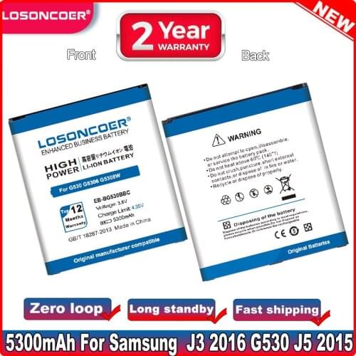 5050mAh EB-BG530BBE EB-BG531BBE Battery EB-BG530BBC for Samsung Galaxy Grand Prime G530 G530F G530H G531 J500 J3 2016 G5306