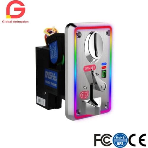 Arcade Parts Advanced CPU Comparable Plastic Plate Front Entry Coin Selector TW-389 Coin Acceptor, coin Validator, coin mech