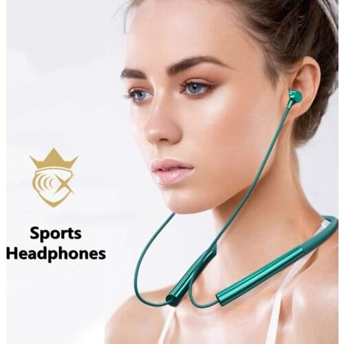 Bluetooth Headphones Neckband True Wireless Earphones Stereo Sports Magnetic Headphones With Mic IPX5 Waterproof Headset