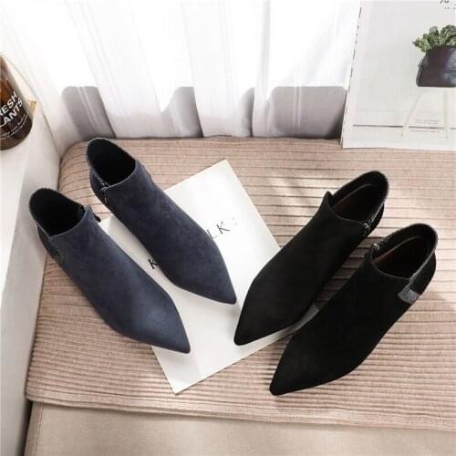 Ankle Boots For Women Autumn Women High Heel Boots Fashion Sexy Boots Woman Shoes Luxury Stiefeletten Damen Leder Bota Feminina