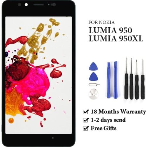 For Nokia Lumia 950 N950 RM-1106 LCD Display With Frame AMOLED Replacement Parts For Nokia Lumia 950 XL RM-1116 LCD Touch Screen