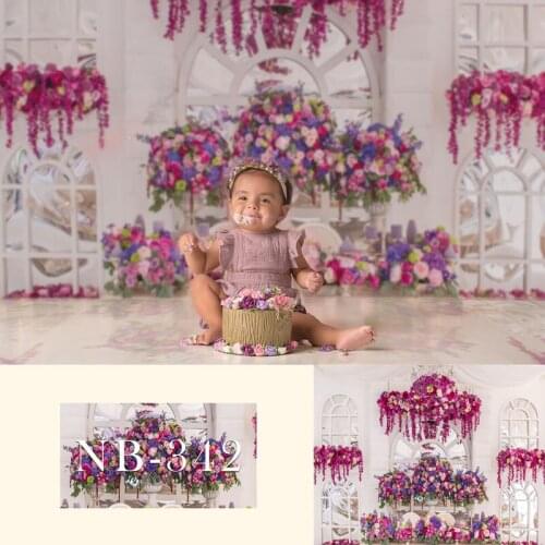 Newborn Baby Floral Photography Backdrops Floral Flower Photographic Studio Photo Background Birthday Decorations Prop