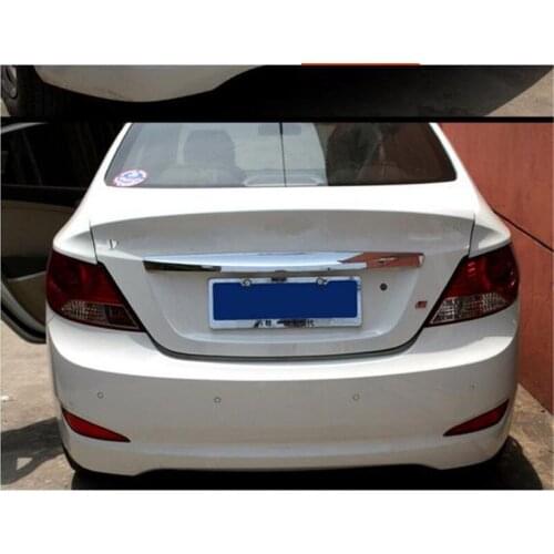 ABS Chrome Rear Trunk Lid Cover Trim For Hyundai Solaris Verna i25 Grand Avega 2011-2016 4dr Car styling