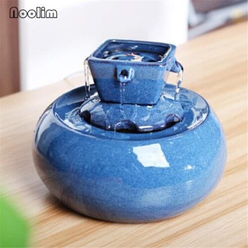 Ceramic Feng Shui Water Fountain Office Opening Housewarming Gift Waterscape Tabletop Decorative Ornaments Home Decoration