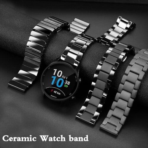 20mm 22mm Ceramic Watch band For Huawei Watch GT 2 Strap quick release bar watchband watch bracelet matte black color