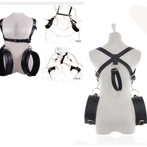 Leather Sponge BDSM Bondage Restraints Open Leg Adult SM Game Restrain Ropes Sex Swing for Women Sex Toys for Adults Couples-20