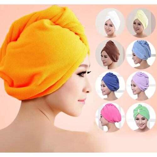 Lady Towel Shampoo Dry Hair Towel Microfiber Strong Absorbent Bathroom Shower Cap Home Textile Travel Hotel Dry Hair Towel