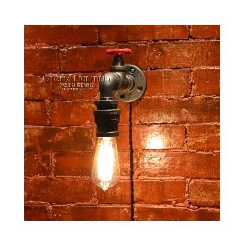 Loft Style Industrial Vintage Wall Light Fixtures For Home Antique Iron Water Pipe Lamp Edison Wall Sconce Indoor Lighting