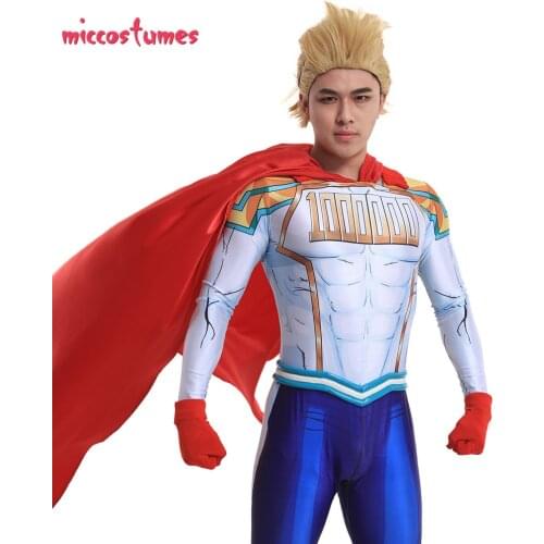 Mirio Togata Cosplay Boku No Hero Academia My Hero Academia Suit Bodysuit Jumpsuit Cosplay Costume with Cape
