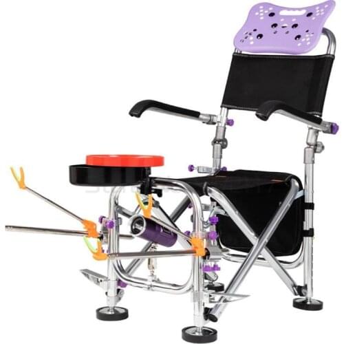 Aluminum alloy multifunctional fishing chair wild fishing chair fishing chair all terrain folding portable platformfishing chair