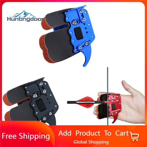 Huntingdoor Archery Finger Guard Cow Leather Archery Finger Tab Shooting Advanced Finger protect Right Hand