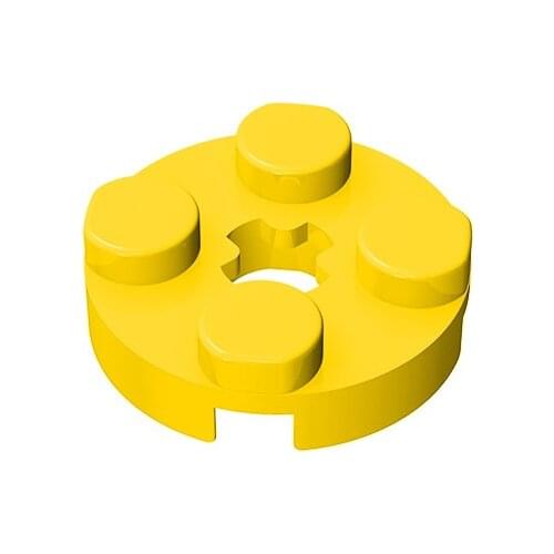 10PCS Bricks MOC 4032 2x2 round plate with Cross Shaft hole Assembles Building Blocks Bulk City Classic Brand Kids DIY Toys